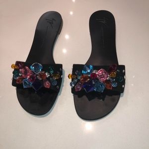 100% Authentic Giuseppe Blinda Crystals Sandals